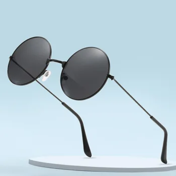Популярные Мужские солнцезащитные очки для рыбалки и отдыха из круглого металла, ретро-винтажные солнцезащитные очки для мужчин и женщин, модные очки 2023 года, Солнцезащитные очки UV400