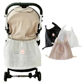 Подвесная сумка для детской коляски, сетчатый карман для летней детской коляски, сумка для хранения большой емкости, аксессуары для тележки для колясок