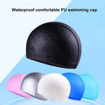Практичная искусственная кожа, очень мягкая Унисекс, шапочка для купания в бассейне, спортивный аксессуар для мужчин, спортивная шапочка для плавания, шапочка для плавания