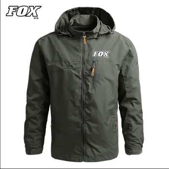FOXMTB Велосипедная одежда Водонепроницаемая ветрозащитная куртка Mtb, велосипедные дышащие пальто, мужская ветровка с капюшоном, спортивная верхняя одежда на открытом воздухе