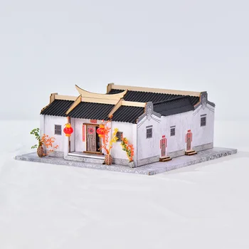 Деревянные кукольные домики своими руками Миниатюрные Строительные наборы с мебелью Кукольный домик Casa в Древнем Китайском городе Игрушки для взрослых Подарки