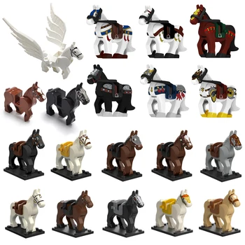 Генерал Троецарствия Боевой конь, части животных, строительные блоки MOC, городские наборы, Кирпичи, игрушки, совместимые с LEGO