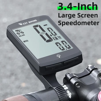 Измеритель скорости велосипеда Водонепроницаемый Велосипедный Километрометр Цифровой Велосипедный Спидометр Полноэкранный Мобильный Телефон Управление приложением Секундомер для езды на велосипеде