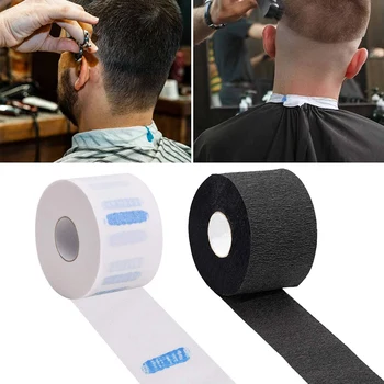 1 рулон Парикмахерской бумаги для стрижки волос, одноразовый глушитель, бумажные полоски, покрывающие воротник, Парикмахерские инструменты, Салонные аксессуары для парикмахера