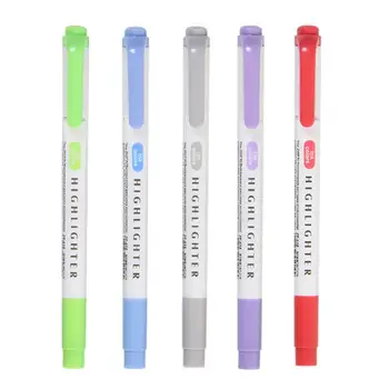 Полезная ручка-маркер из светлого пластика, легко пишущий флуоресцентный маркер, канцелярские принадлежности