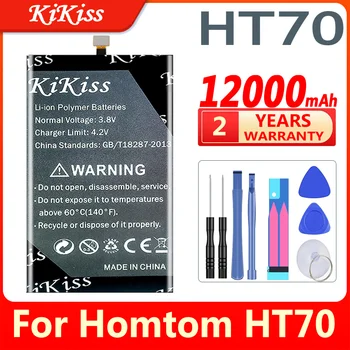 Аккумулятор KiKiss HT70 емкостью 12000 мАч для HOMTOM HT70 HT-70 Аккумуляторы для телефонов большой емкости Batterie Bateria + подарочные инструменты