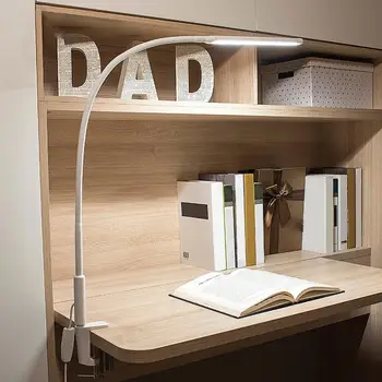 Настольная лампа с регулируемой яркостью, длинный рычаг, 900LM, Защита глаз, настольная лампа с гусиной шеей для офиса, лампа для чтения.