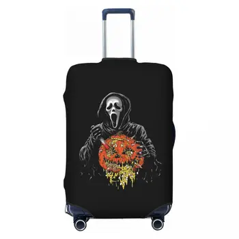 Чехол для дорожного багажа Halloween Ghostface Scream, моющийся Чехол для чемодана-убийцы из фильма ужасов, подходит для 18-32 дюймов