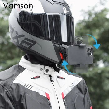 Аксессуары для мотоциклов Vamson для Gopro Крепление на шлем для Gopro Hero 11 10 9 для смартфона для Insta360 one X3 Moto Аксессуары