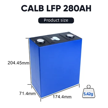 CALB 280Ah LiFePO4 Battery 3,2 В Перезаряжаемые Призматические Батареи Оригинальный Элемент Класса А Для Хранения Солнечной Энергии 12 В 24 В 48 В Мощностью 15 кВт