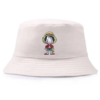 Один кусок Луффи панама кепка вышивка ведро шляпа кепки унисекс Боб шапки вводной части бассейна солнцезащитный козырек шапки шапки косплей 