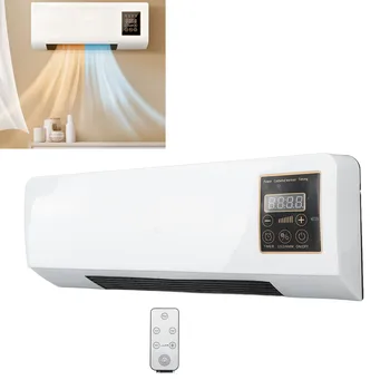 Небольшой обогреватель для кондиционера, портативный настенный вентилятор для кондиционирования воздуха для ванной комнаты, спальни, штепсельная вилка ЕС
