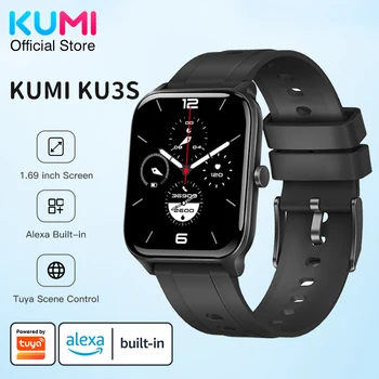 Умные часы KUMI KU3S Alexa Tuya Call Sport Фитнес Пульсометр Кровяное давление Монитор сна IP68 Водонепроницаемые Мужские Женские умные часы
