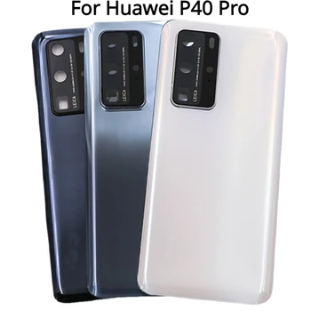 Для Huawei P40 P40Pro Задняя Крышка Аккумулятора 3D Стеклянная панель Задней Двери Для Huawei P40 Pro Корпус Чехол + Рамка Камеры Замена Объектива