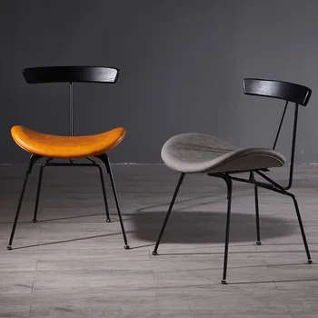 Бытовые скандинавские Промышленные стулья для гостиной из кованого железа с роскошной спинкой, Ресторанный стул, Дизайнерская мебель Sillones для отдыха