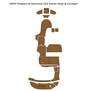 2004 Chaparral Sunesta 252 Платформа для плавания Кокпит Лодка Палуба из тикового дерева EVA Подкладка для пола в стиле Gaterstep от SeaDek
