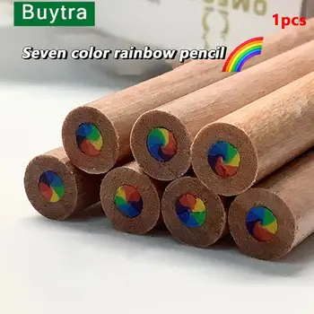 Руководство по рукоделию для взрослых из 7 цветов, специальные разноцветные деревянные карандаши, Градиентные радужные карандаши для художественного рисования, раскрашивания эскизов