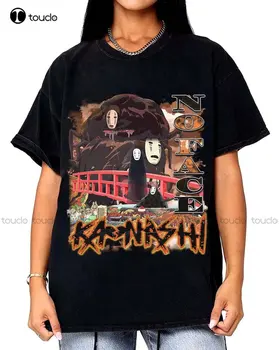 Винтажная рубашка Kaonashi в стиле ретро 90-х без лица, рубашка в стиле ретро на Хэллоуин, без лица на Хэллоуин, подарок фанату 