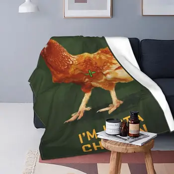 Я просто цыпленок, Ультрамягкое одеяло из микрофлиса, милое, удобное, подходит для защиты дивана от наполнения