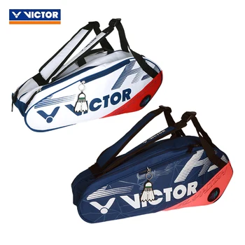 2023 теннисная сумка victor на 3-6 ракеток, спортивные аксессуары, мужская женская сумка для бадминтона, рюкзак, саквояж BR3650