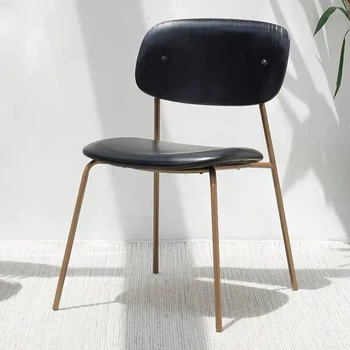Обеденный стул с индивидуальным подлокотником, письменный стол для гостиной, Черный Современный кухонный стул, Комод, Винтажная мебель для салона Meuble, YX50DC
