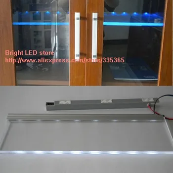 6шт длиной 90 см и 4шт длиной 70 см regid теплый белый SMD светодиодный светильник для зажима 8 мм стеклянный или акриловый светодиодный алюминиевый профильный ленточный светильник