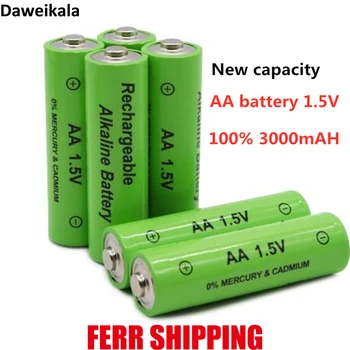 Новая аккумуляторная батарея Daweikala AA емкостью 3000 мАч, 1,5 В AA для часов, мышей, компьютеров, игрушек и так далее