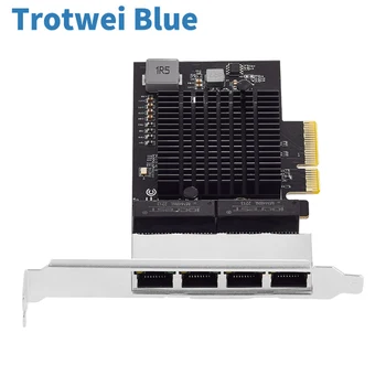 2,5 G PCI Express Netowrk Card Server Четырехгигабитный Ethernet-Адаптер 4 Порта PCIe RJ45 Lan 10/100/1000/2500 Мбит/с Чип Realtek 8125b