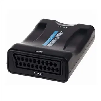 Конвертер Scart в HDMI с разрешением 1080P, конвертер видео и аудио с USB-кабелем для HDTV, конвертер Sky Box для DVD-телевидения