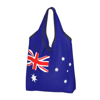 Сумка для покупок с милым принтом флага Австралии, портативная сумка для покупок через плечо, сумочка Australian Pride.