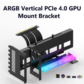 Кронштейн Видеокарты RGB Light Поддержка Крепления Видеокарты с Кабелем-Адаптером PCI-E 4.0 X16 для Корпуса ATX Компьютерные Аксессуары