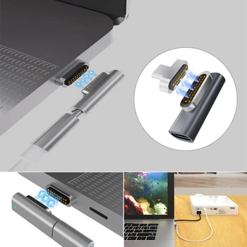 Магнитный адаптер быстрой зарядки Type C конвертер 20 Pin для планшета MacBook Pro Samsung Xiaomi Android Адаптер для смартфона Зарядное устройство