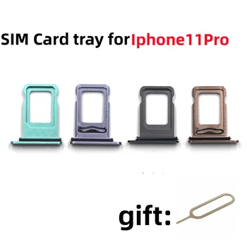 Для iphone 11pro Оригинальный Корпус Телефона Новый Адаптер для SIM-карты И Слот Для Держателя Лотка для Карт Micro SD Со Свободной Иглой Для Извлечения Pin-ключа