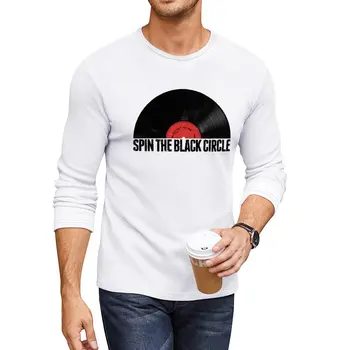 Новая длинная футболка Spin The Black Circle, футболки на заказ, создайте свою собственную забавную футболку, корейскую модную мужскую футболку