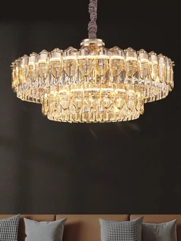 Хрустальная люстра в гостиной, роскошная простая современная лампа в холле, люстра в спальне, итальянская лампа в столовой