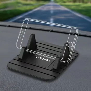 Силиконовый автомобильный держатель для телефона, Навигационный GPS-универсальный бесшумный кронштейн для Volkswagen vw T-CROSS TCROSS Автомобильные аксессуары