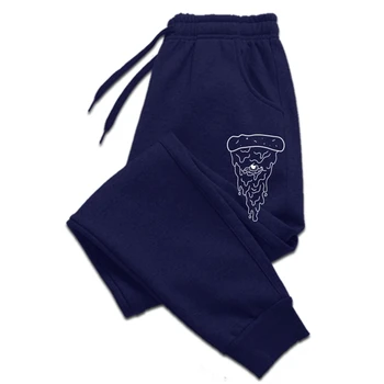 Спортивные штаны Illuminati Pizza с принтом, мужские брюки, Мужские брюки из 100% Хлопчатобумажной Ткани, Повседневные мужские брюки из Всевидящего Ока, забавные брюки