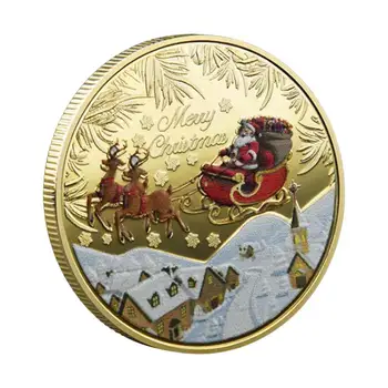 Веселая Рождественская монета, Железная Сувенирная монета, Веселая Рождественская Сувенирная монета, Монета Санта-Клауса, монета Лося, подарок, монета Вызова, Монета Рождества