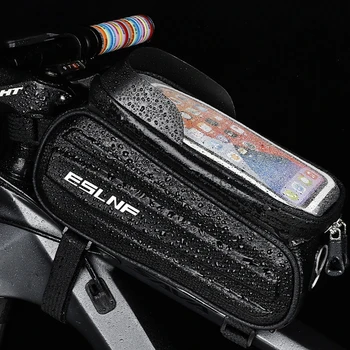 Велосипедный чехол-держатель для телефона объемом 1 л, светоотражающий сенсорный экран, сумка для крепления телефона на мотоцикле, отверстие для наушников, водонепроницаемая рама, верхняя труба, велосипедная сумка