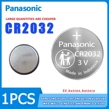 Кнопочная батарея Panasonic CR2032 3v подходит для дистанционного управления ключами от автомобиля Benz Audi, материнской платы электронного компьютера Omron