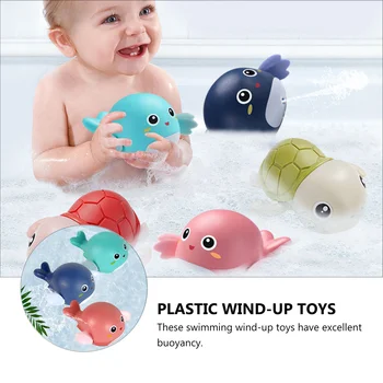 Детский игровой набор из 6 предметов, игрушки для воды в ванне, креативные интерактивные детские Милые бытовые Интересные Часовые механизмы для душа