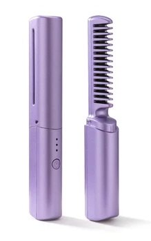 Прямая расческа для волос с прямым рулоном Двойного назначения, не наносящая вреда волосам, беспроводная USB-расческа для прямых волос, домашнее электрическое устройство для прямых волос