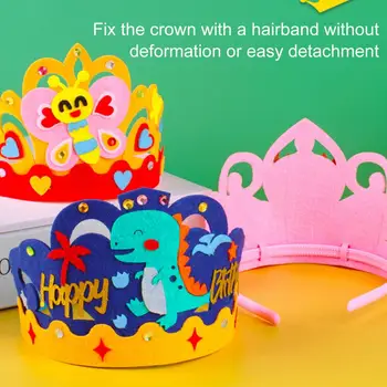 Безопасная гигиеничная корона из нетканого материала, забавные наборы корон на день рождения 