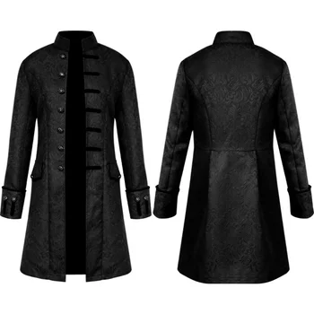 Мужской тренч в стиле стимпанк / рубашка, Винтажное пальто принца, куртка средневекового Возрождения, Викторианский Эдвардианский косплей-костюм
