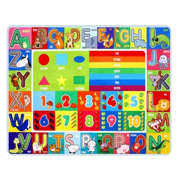 Игровой коврик для малышей Playtime ABC с цифрами и формами, развивающий коврик для детей, детских спален и игровой комнаты