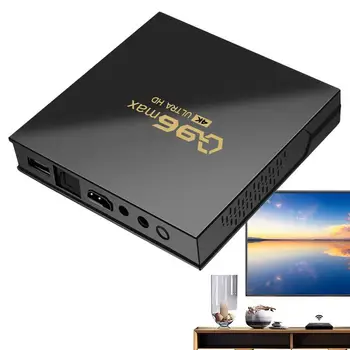 Smart TV Box Wifi 4k Q96 Max Smart TV Box Высокоскоростная работа Amlogics 905l2 Четырехъядерный 2,4 g Wifi 4k HD Телеприставка