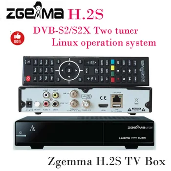 [Подлинный] Супер Распродажа ZGEMMA H.2S Linux HDTV Ресивер MHEG-2/4 H.264 Два спутниковых Тюнера DVB-S2 встроенный цифровой Декодер Рецептора