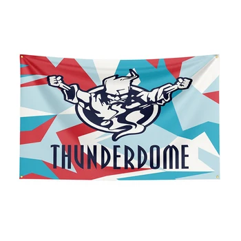 90x50 см Флаг Thunderdomes, музыкальный баннер с принтом из полиэстера Для декора, флаг ft, баннер DecorFlag для декора