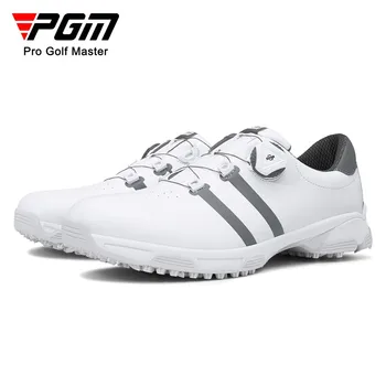 Новая мужская обувь для гольфа PGM, повседневная спортивная обувь со шнурками, водонепроницаемая и нескользящая обувь, мужские кроссовки