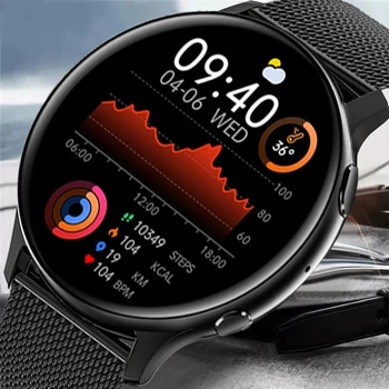 Новые смарт-часы с экраном HD 360*360 для женщин и мужчин, умные часы с Bluetooth-вызовом, водонепроницаемые часы с монитором артериального давления, температуры тела